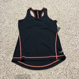 NWT Endeavor Women's Racerback Tank Top sz XS Black Red Gym Activewear